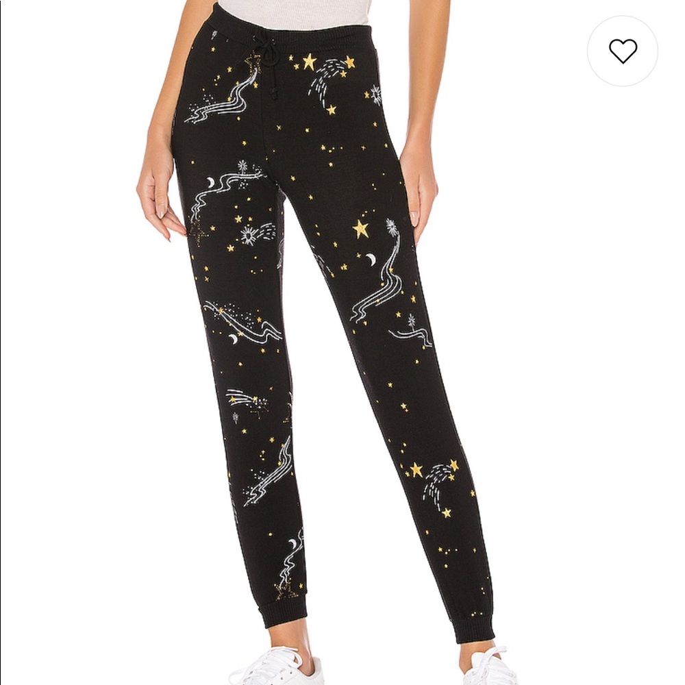 Chaser Shooting Stars Pants in True Black